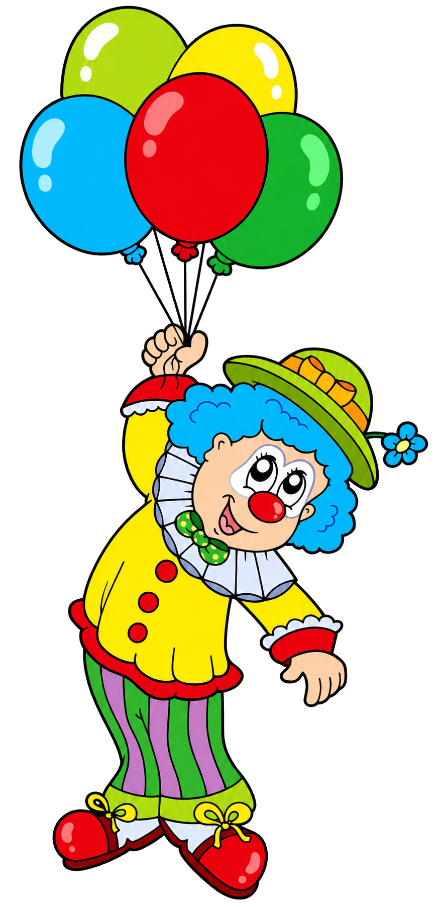 Clown party entertainment with balloons