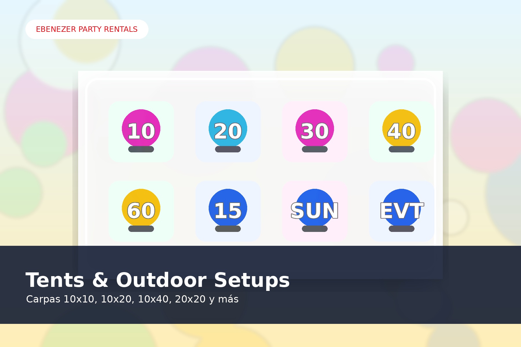 High quality photo-style gallery image for tents and outdoor party setups